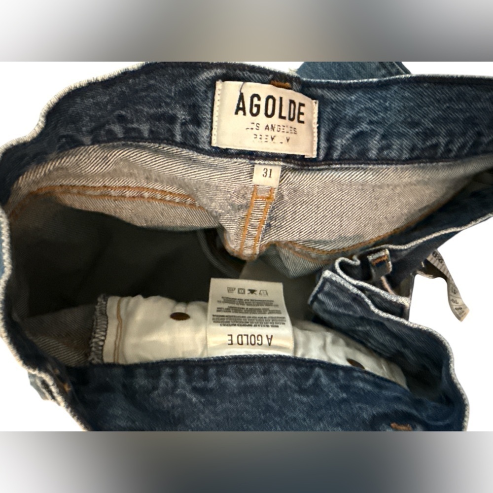 AGOLDE Riley High Rise Cut Jean into Shorts - Picture 4 of 7